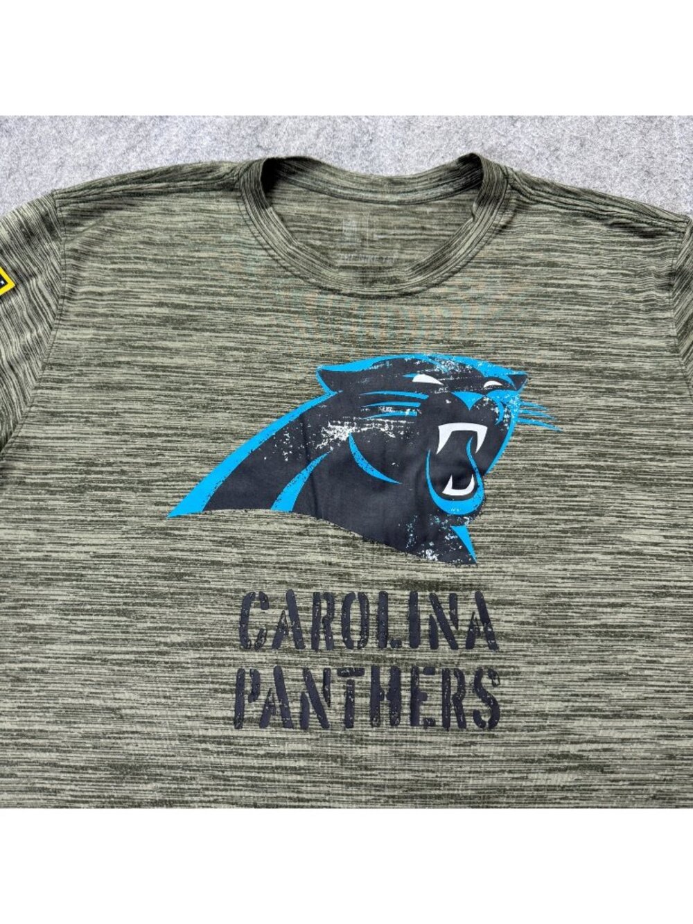 Carolina Panthers Nike Shirt Men L Gray Performance Crew Neck Salute to Service